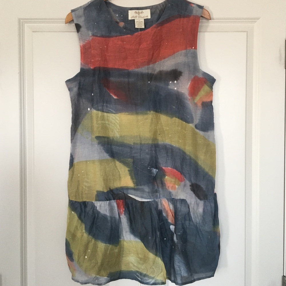 Sleeveless Painting Tunic or Short Dress